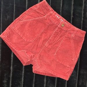 High-Waisted Corduroy Shorts
